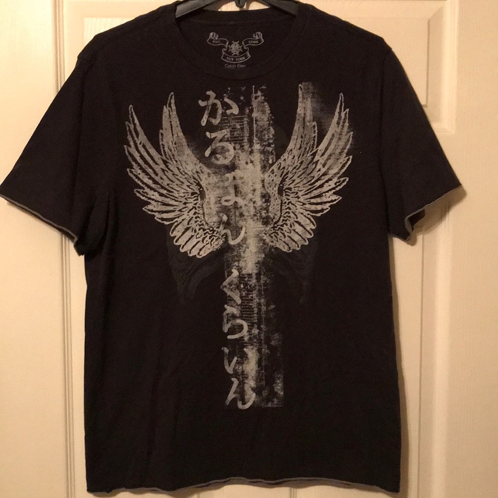Calvin Klein Men’s Angel Wing Black T-shirt Size M